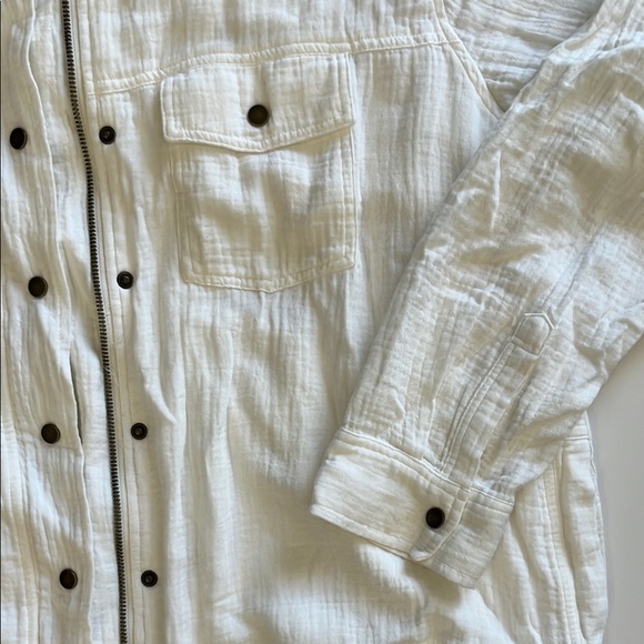 Rails Collins Gauze White Button-Up Jacket XXL - Picture 4 of 11